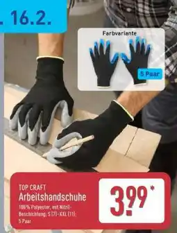 Aldi Nord TOP CRAFT Arbeitshandschuhe Angebot
