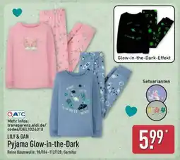 Aldi Nord LILY & DAN Pyjama Glow in the Dark Angebot