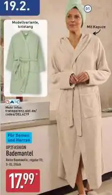 Aldi Nord UP2FASHION Bademantel Angebot
