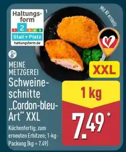 Aldi Nord MEINE METZGEREI Schweineschnitte „Cordon-bleu-Art“ XXL Angebot