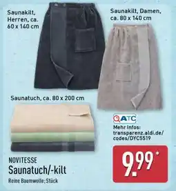 Aldi Nord NOVITESSE Saunatuch/-kilt Angebot