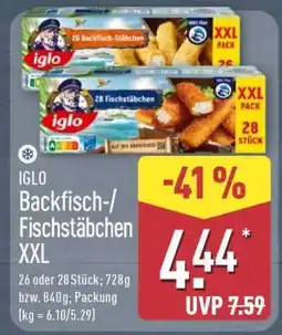 Aldi Nord IGLO Backfisch-/Fischstäbchen XXL Angebot