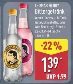Aldi Nord THOMAS HENRY Bittergetränk Angebot