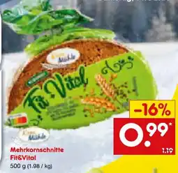 Netto Marken-Discount Korn Mühle Mehrkornschnitte Fit Vital Angebot