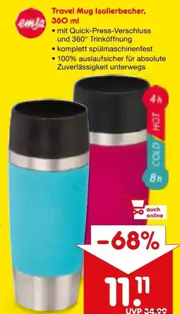 Netto Marken-Discount emsa Isolierbecher Travel Mug Angebot