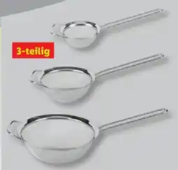 Lidl SilverCrest Edelstahl-Küchensieb-Set 3-tlg Angebot
