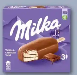 REWE Center Milka Stieleis Vanilla & Chocolate Swirl Angebot