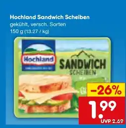 Netto Marken-Discount Hochland Sandwich-Scheiben Angebot