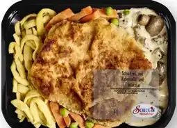 Scheck-in-Center Scheck-in Manufaktur Schnitzel mit Pilzrahmsoße und Spätzle Angebot