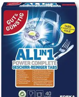 Scheck-in-Center Gut & Günstig All-in-1 Power Complete Geschirr-Reiniger-Tabs Angebot