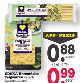 Scheck-in-Center Edeka Herzstücke Teigwaren Angebot