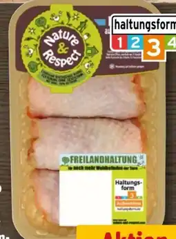 REWE Center Nature & Respect Pollofino Freiland Hähnchen Oberschenkel Angebot