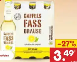 Netto Marken-Discount Gaffels Fassbrause Zitrone Angebot