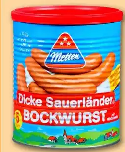 REWE Metten Dicke Sauerländer Bockwurst Angebot