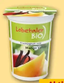 REWE Lobetaler Bio Fruchtjoghurt Mango Vanille Angebot