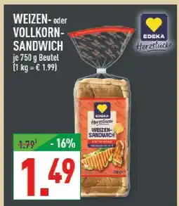 Marktkauf Edeka herzstück weizen-sandwich Angebot