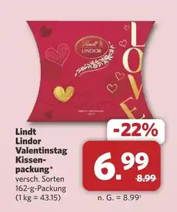 Combi Lindt lindor valentinstag kissenpackung Angebot