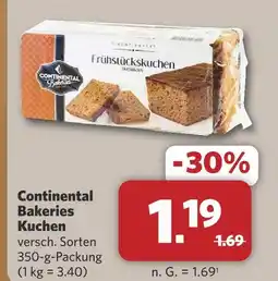 Combi Continental bakeries frühstückskuchen Angebot