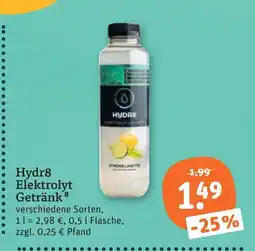 tegut Hydr8 elektrolyt getränk Angebot