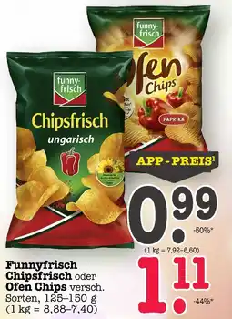 E-Center Funnyfrisch chipsfrisch oder ofen chips Angebot