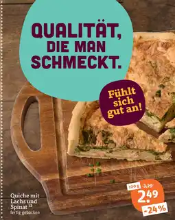 tegut Quiche mit lachs und spinat Angebot