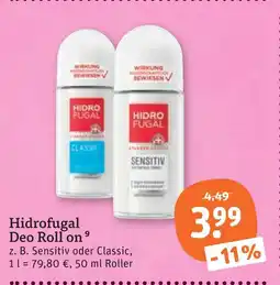 tegut Hidrofugal deo roll on Angebot