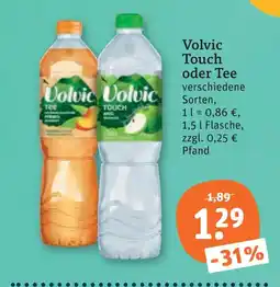 tegut Volvic touch oder tee Angebot
