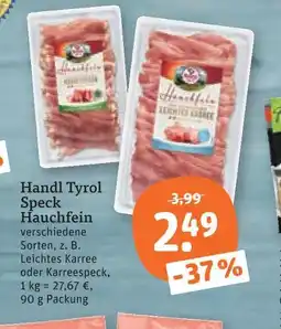 tegut Handl tyrol speck hauchfein Angebot