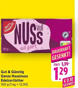 E-Center Gut & günstig ganze haselnuss edelzartbitter Angebot