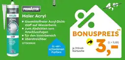 Globus Baumarkt Primaster maler acryl Angebot