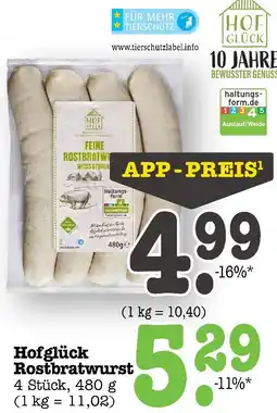 E-Center Hofglück rostbratwurst Angebot