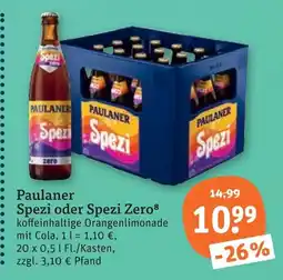 tegut Paulaner spezi oder spezi zero Angebot