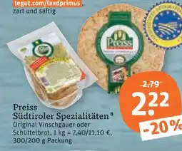 tegut Preiss original vinschgauer Angebot