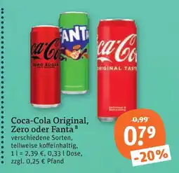 tegut Coca-cola original oder zero oder fanta Angebot