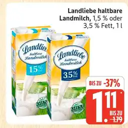 Marktkauf Landliebe haltbare landmilch 1,5 % fett Angebot