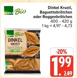 Marktkauf Edeka bio dinkel krusti Angebot