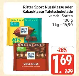 Marktkauf Ritter sport nussklasse tafelschokolade Angebot