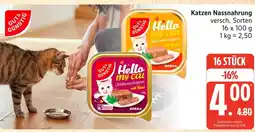 Marktkauf Gut & günstig hello my cat schlemmerhappen mit rind Angebot