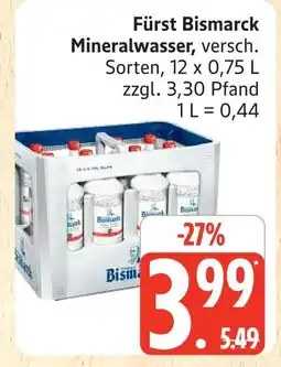 Marktkauf Fürst bismarck mineralwasser Angebot