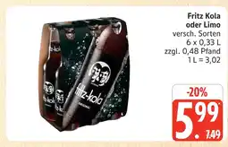 Marktkauf Fritz kola fritz kola oder limo Angebot