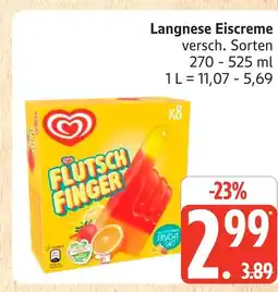 Marktkauf Langnese flutsch finger Angebot