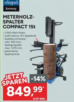 Marktkauf Scheppach meterholz-spalter compact 15t Angebot