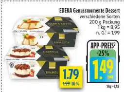 diska Edeka genussmomente dessert panna cotta Angebot