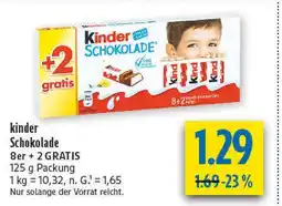 diska Kinder schokolade 8er + 2 gratis Angebot