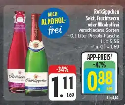 E-Center Rotkäppchen sekt, fruchtsecco oder alkoholfrei Angebot