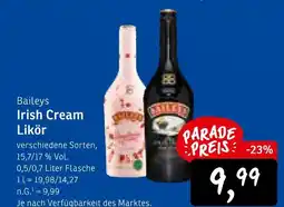 KONSUM Baileys irish cream likör Angebot