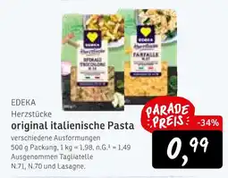 KONSUM Edeka herzstücke original italienische pasta Angebot