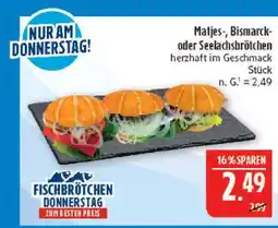 Marktkauf Matjes-, bismarck- oder seelachsbrötchen Angebot