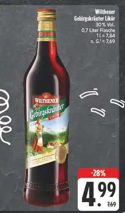 E-Center Wilthener gebirgskräuter likör Angebot