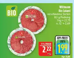 Marktkauf Wiltmann bio salami Angebot